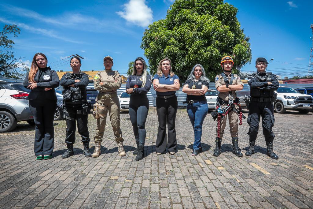 Mulheres nas forças de Segurança Pública de MT - Foto por: Michel Alvim - Secom/MT Mulheres que atuam na segurança pública relatam desafios e superação - Mulheres nas forças de Segurança Pública de MT